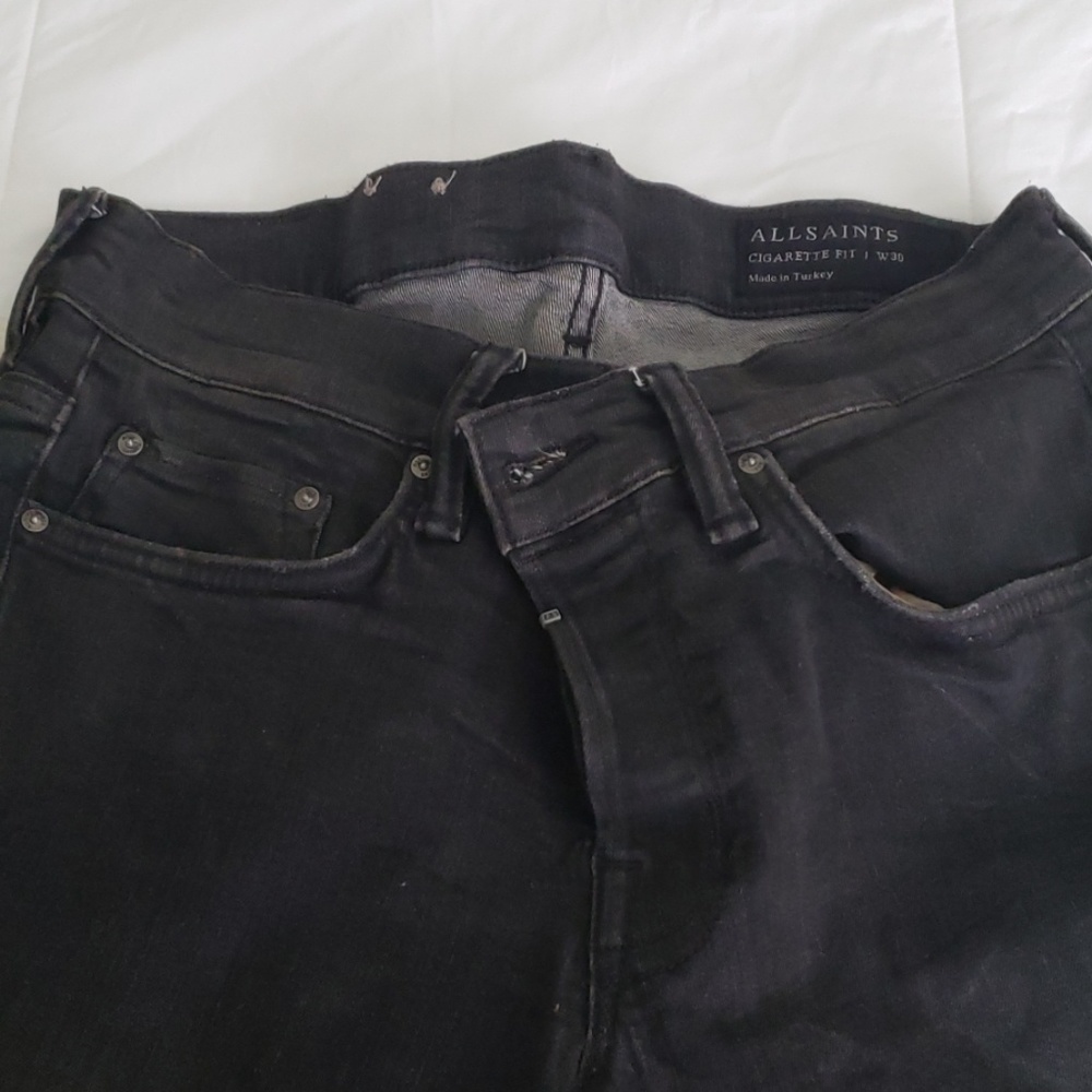 All saints men's cigarette jeans size 30